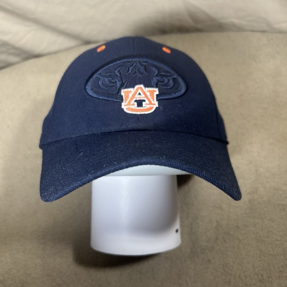 Auburn Tigers Top of the World One Fit Hat Fitted Navy NCAA Cap AU Tigers